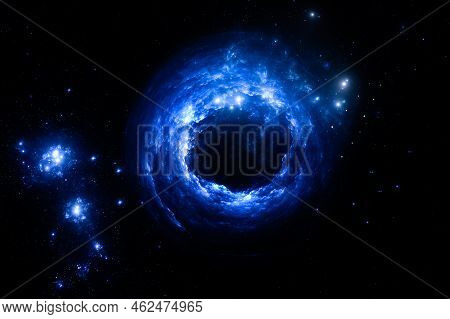 Abstract Illustration Of Galaxy Space Background, The Universe Consists Of Stars, Black Hole, Nebula