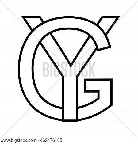 Logo Sign Gy Yg Icon Nft Interlaced Letters G Y