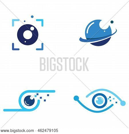 Modern Colorful Abstract Logo Vision, Digital Vision, Optical Vision, Technology Vision, Planetary V