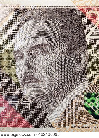Jose Maria Arguedas A Portrait From Peruvian Money - Soles