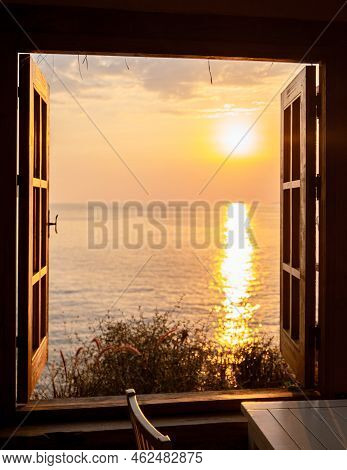 Restaurant At The Cliffs Looking Out Over The Ocean Of Fethiye, Faralya Coast Fethiye Turkey,