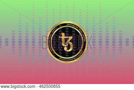 Tezos-xtz Virtual Currency Images. 3d Drawings. Coin Logo
