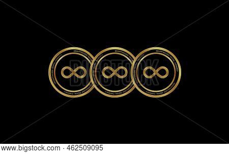 The Internet Computer Virtual Currency Logo. 3d Illustrations.