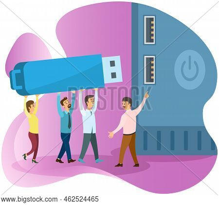 Usb Flash Drive Storage Device That Uses Flash Memory As Medium And Is Connected To Computer Or Othe