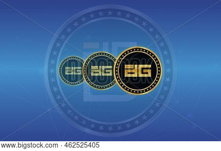 Image Of Digix Dao Virtual Currency. 3d Illustration.