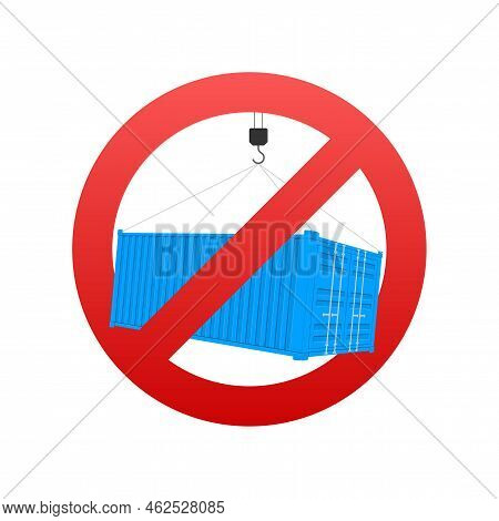 Sanctions Export And Import Embargo. Vector Stock Illustration.