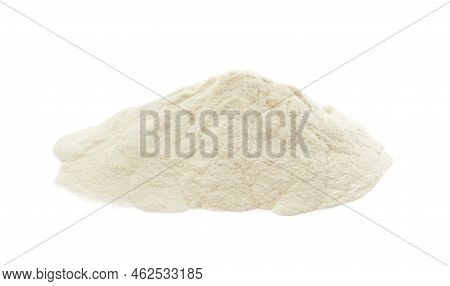 Pile Of Agar-agar Powder Isolated On White