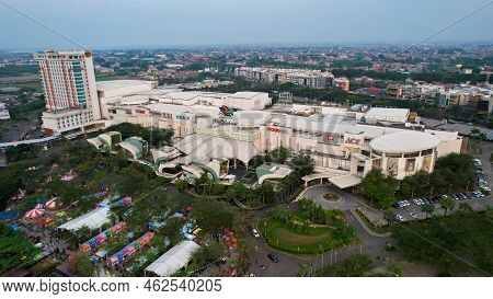 Aerial View Of Residential Environment At Summarecon Bekasi When Sunset. One Of The Largest Housing