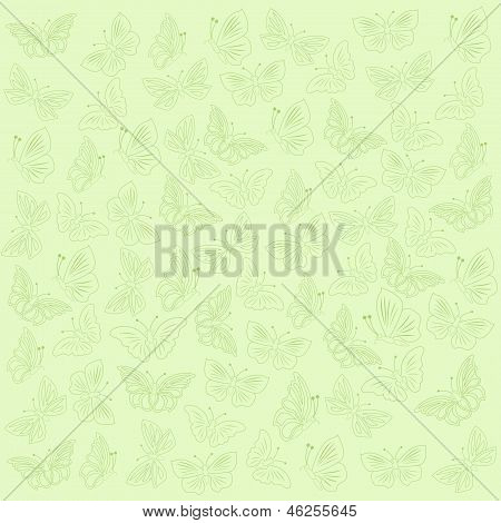 Farfalle verde sfondo