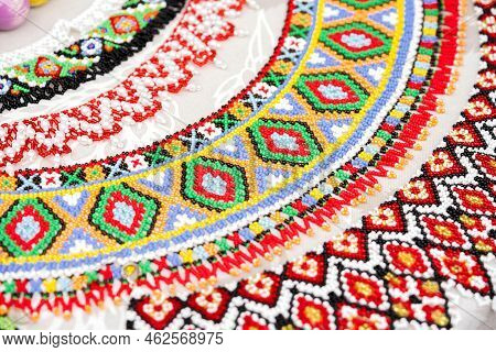 Colorful Beaded Necklaces - Traditional Ukrainian Ethnic Style Jewelry In Vibrant Colours, Hutsul Je