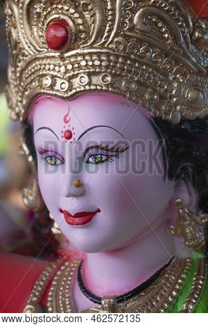 Lord Durga Maa Durga Close Up On The Face