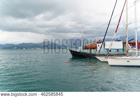 Batumi, Georgia, Ajaria - September 06, 2022: View Of The Harbor For Pleasure Boats.