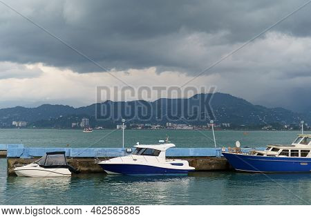 Batumi, Georgia, Ajaria - September 06, 2022: View Of The Harbor For Pleasure Boats.