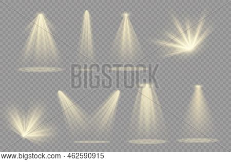 Glow Yellow Spotlight Special And Light Effect.