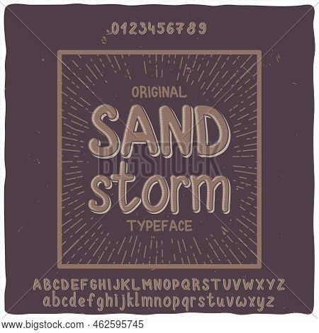 Original Label Typeface Named 