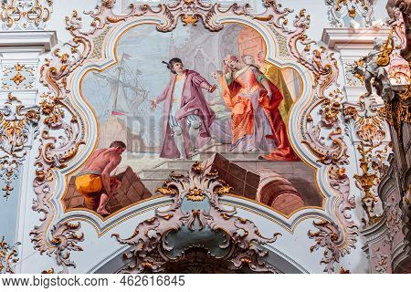 Rottenbuch Abbey Interiors, Bavaria, Germany