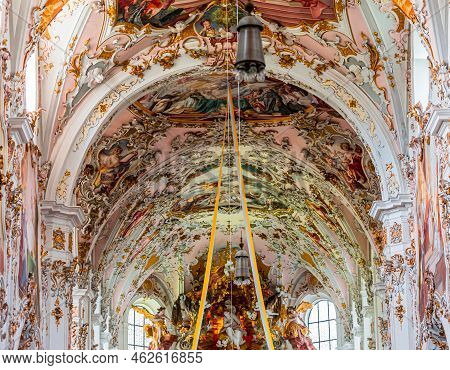 Rottenbuch Abbey Interiors, Bavaria, Germany
