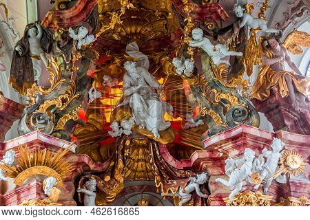 Rottenbuch Abbey Interiors, Bavaria, Germany