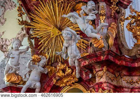 Rottenbuch Abbey Interiors, Bavaria, Germany