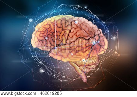 Artificial Neural Network. Computer Intelligence Based On The Nerve Cells Of The Human Brain. Modern