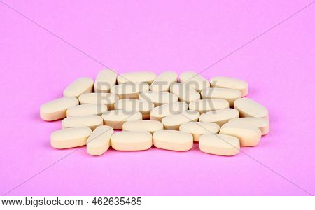 Hiv Therapy Efavirenz On Pink Background At Dry Sunny Summer Day