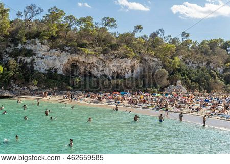 Cala Llombards, Spain; September 23 2022: General View Of The Mediterranean Beach Of Cala Llombards,