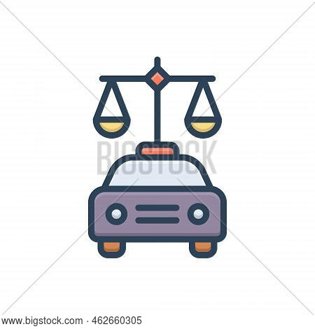 Color Illustration Icon For Fairly Adequately Justly Equitably Impartially Balance Integrity Car Tra