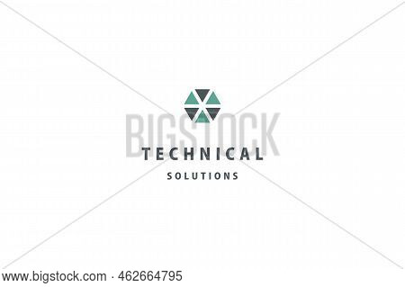 Template Logo Design Solution For Technical Or Technology Organization