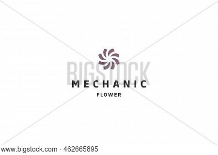 Mechanic-flower Template Vector Editable Logo Design Solution