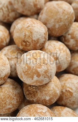 Tasty Homemade Gingerbread Cookies As Background, Closeup