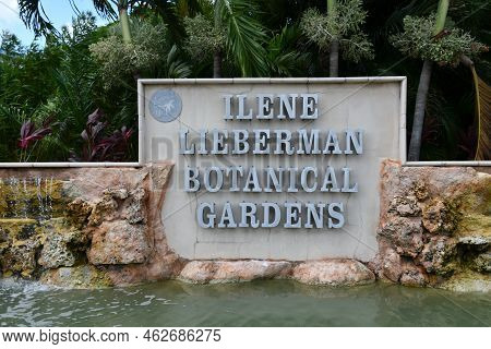 Lauderhill Fl - Aug 6: Ilene Lieberman Botanical Gardens In Lauderhill, Florida, As Seen On Aug 6, 2