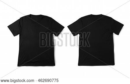 Black T Shirt Mockup, Realistic T-shirt With Clipping Path.