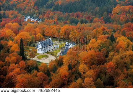 A Panoramic View Of A Typical Huge Film Mansion