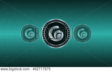 Radio Caca-raca Crypto Currency Images. 3d Illustration. Digital Coins.