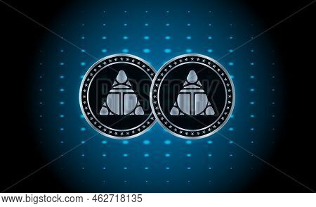 Images Of Alien Worlds-tlm Virtual Currency. Digital Coins. 3d Illustrations.