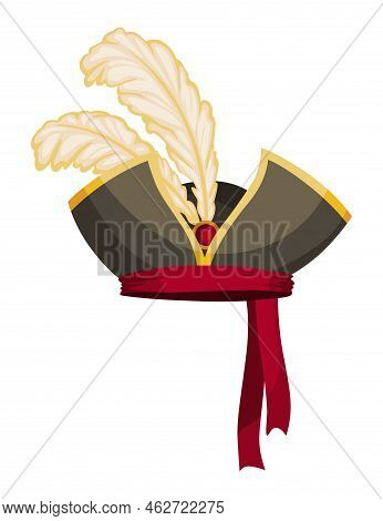 Corsair Or Pirate Hat. Pirate Fancy Dress, Design Element. Buccaneer Or Carnival Costume Hat. Sea Pi