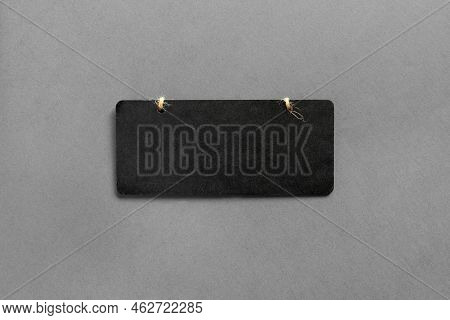 Mockup Art Of Vintage Chalkboard Background Texture With Old Vintage Wooden Frame, Image For Work Ab