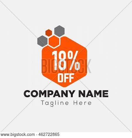 Offer Logo On Letter 18 Template. Offer On 18 Letter, Initial Offer Sign Concept