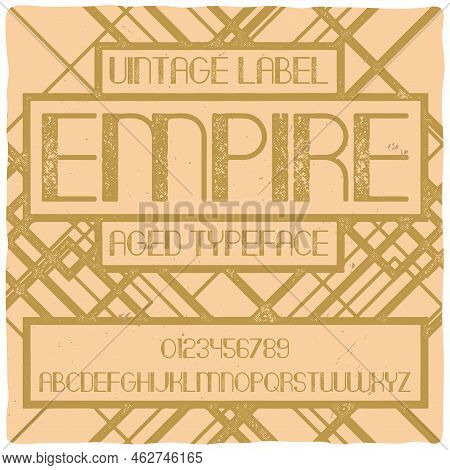 Original Label Typeface Named 