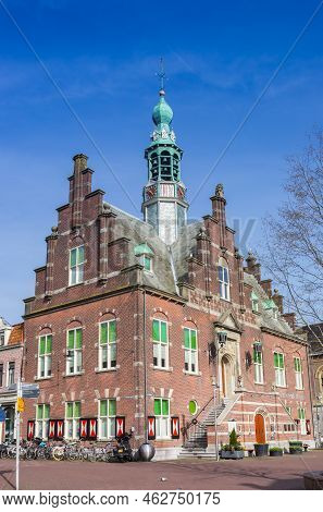 Purmerend, Netherlands - March 31, 2021: Historic Town Hall On The Cheese Market Square Of Purmerend