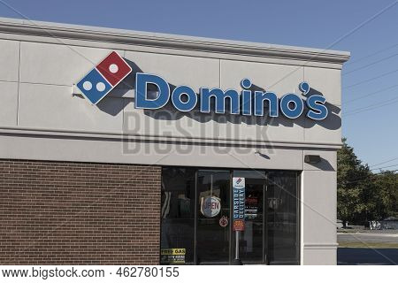 Merrillville - Circa October 2022: Domino's Pizza Restaurant. Domino's Delivers More Than 1 Million 