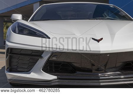 Kokomo - Circa October 2022: Chevrolet Corvette Display At A Dealership. The Corvette Is Now In Its 