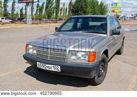 Ufa, Russia - July 28, 2012: Old German Compact Car Mercedes-benz 190e (w201) In A City Street.