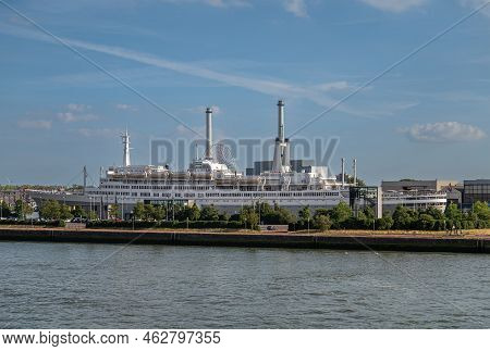 Rotterdam, Netherlands - July 11, 2022: Hotel Ss Rotterdam Permanently Docked At3e Katendrchtsehoofd
