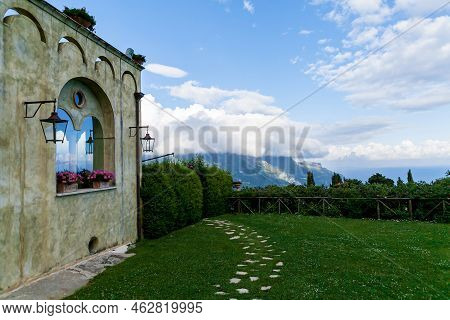 Architecture, Landscapes, Sculptures And Plants At Vile Cimbrone In Ravello, Italy.