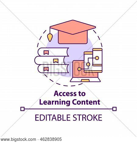 Access To Learning Content Concept Icon. Issue In Training Abstract Idea Thin Line Illustration. Acc