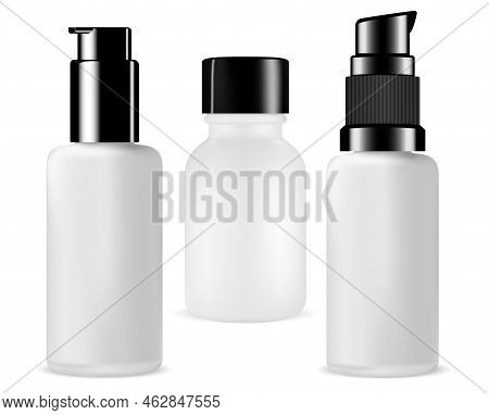 Small Pump Bottle, Cosmetic Serum Dispenser Container. Face Foundation Essence Product Flacon. Eye S