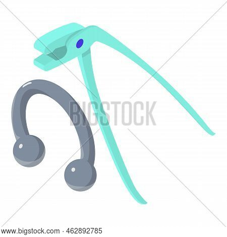 Piercing Instrument Icon Isometric Vector. Circular Barbell, Medical Instrument. Surgery, Body Modif