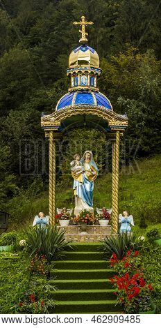 A Chapel Of The Virgin Mary In Ukrainian Village Sheshory, Ivano-frankivsk Region Of Ukraine