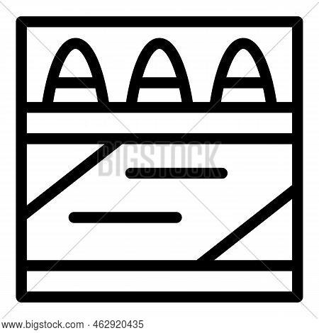 Cigar Pack Icon Outline Vector. Tobacco Cigarette. Smoke Filter